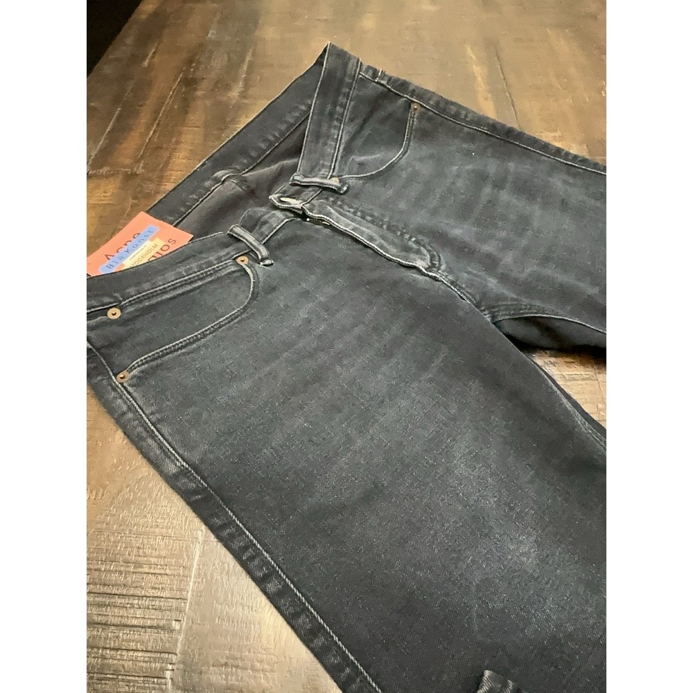 Acne Studios Bla Konst Jeans Mens 32x32 Max Blue Black Slim Stretch Denim Italy